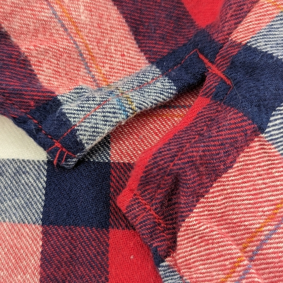 Arizona Red Blue and White Flannel, vintage - Picture 7 of 8